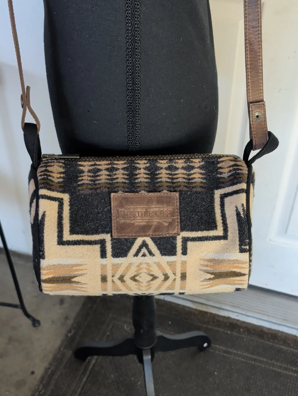 Pendleton Aztec Print Crossbody Wool Bag